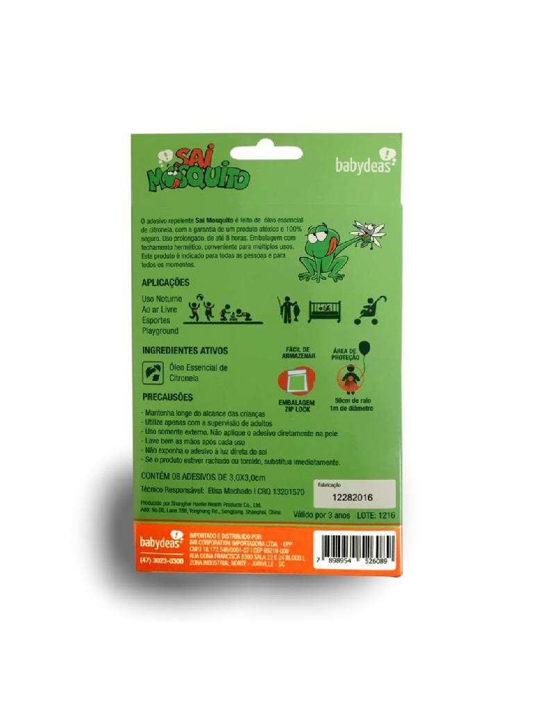 ADESIVO REPELENTE SAI MOSQUITO BABYDEAS 162404 - Imagem 6