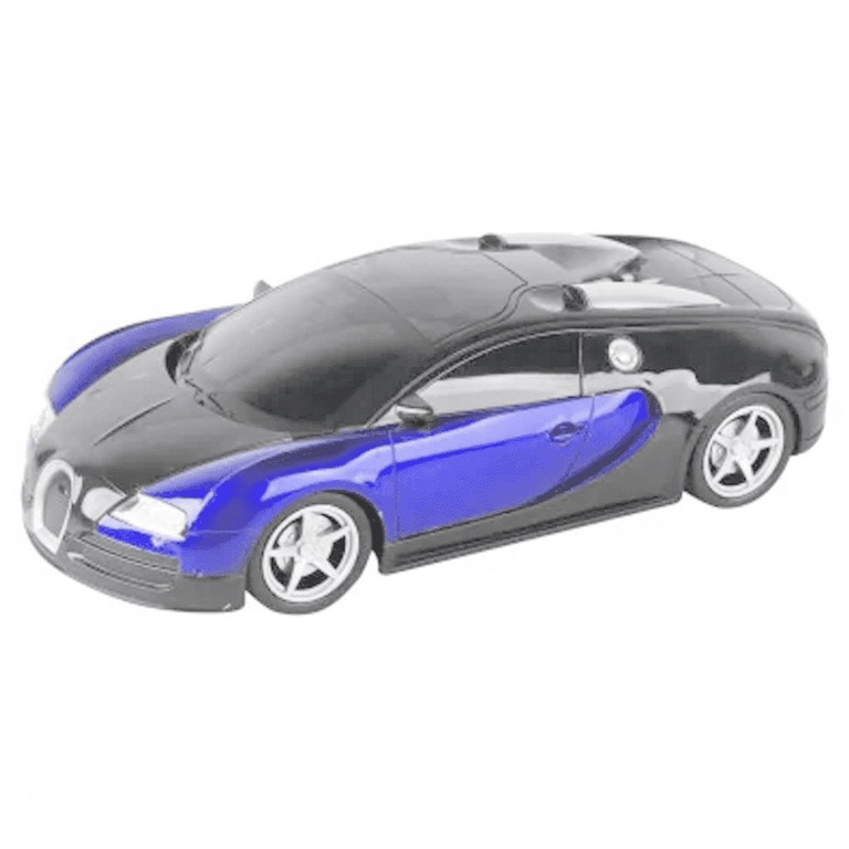 CARRO COM VOLANTE E PEDAL REMOTO 1:16 RACING CONTROL MIDNIGHT PRETO E AZUL MULTIKIDS BR1146 +3 ANOS - Imagem 2